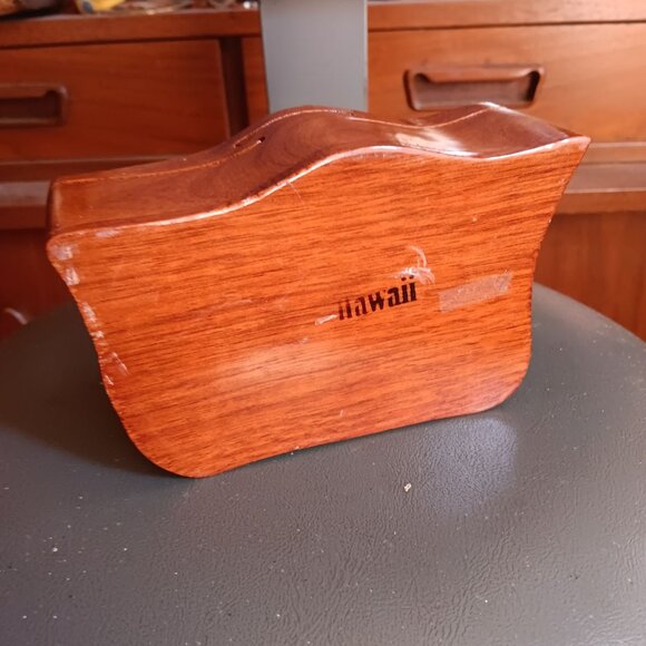 Hand-Carved Wooden Bulldog Puzzle Trinket Jewelry Box Hidden Compartment Hawaii - Picture 9 of 10